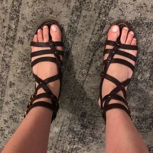 Miu Miu Brown Leather Sandals size 39